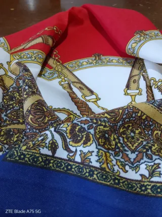 Foulard donna vintage oro e rosso