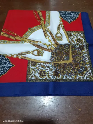 Foulard donna vintage oro e rosso