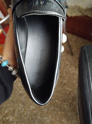 Mocassini neri donna con perline