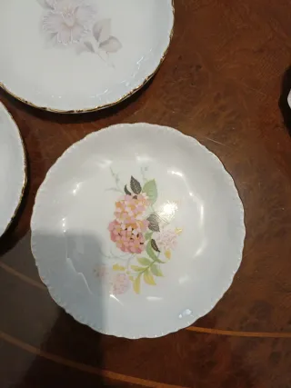 Lote 3 Platos Porcelana Capeans Florales