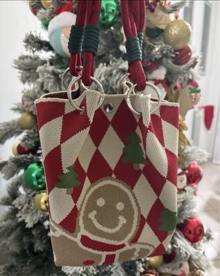 Borsa lavorata a maglia Natale Pan di Zenzero