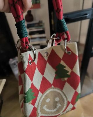 Borsa lavorata a maglia Natale Pan di Zenzero