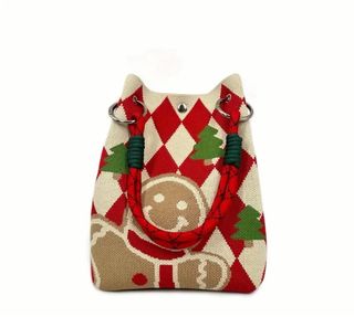 Borsa lavorata a maglia Natale Pan di Zenzero