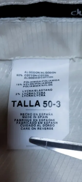 Pantalón de pana hombre talla 50 beige