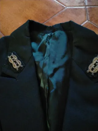 Giacca vintage nera con fregi