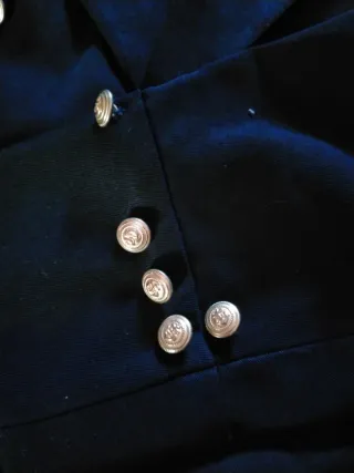 Giacca vintage nera con fregi