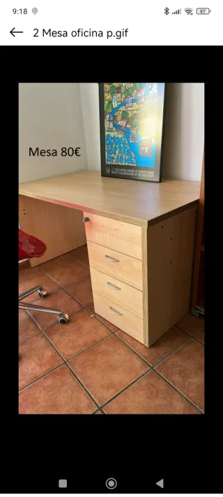 Mesa y Estantería + Sillón Escritorio