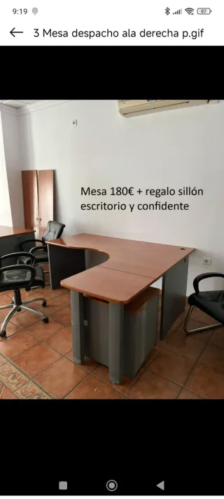 Mesa y Estantería + Sillón Escritorio
