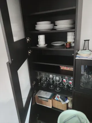 Mueble Vertical Madera Negro