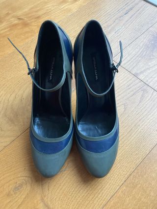 Décolleté Stella Luna Pelle Blu/Verde