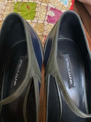 Décolleté Stella Luna Pelle Blu/Verde