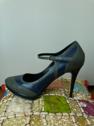 Décolleté Stella Luna Pelle Blu/Verde