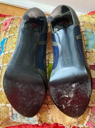 Décolleté Stella Luna Pelle Blu/Verde