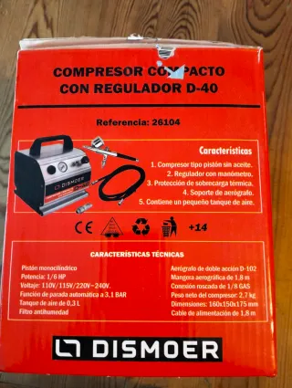 Juego Aerográfico DISMOER D-40 sin estrenar