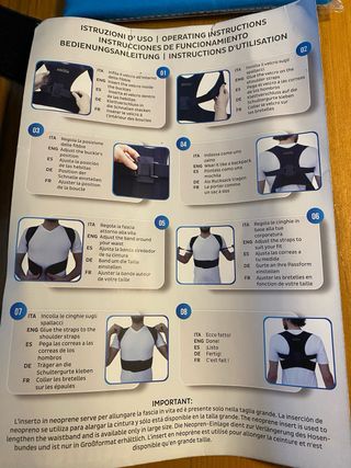 Correttore posturale nero taglia L