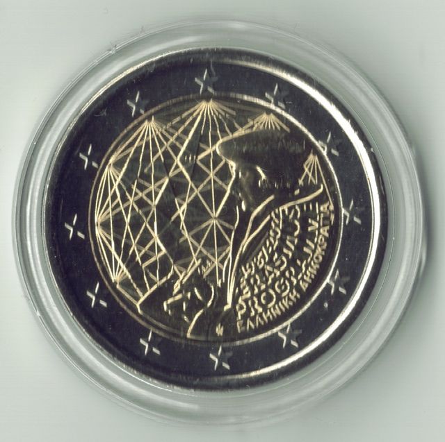 Lote de 12 moedas comemorativas de 2 euros da Grécia UNC