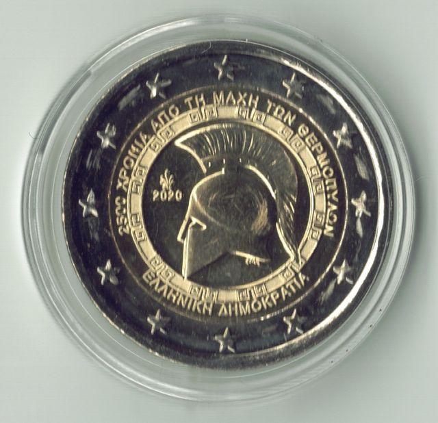 Lote de 12 moedas comemorativas de 2 euros da Grécia UNC