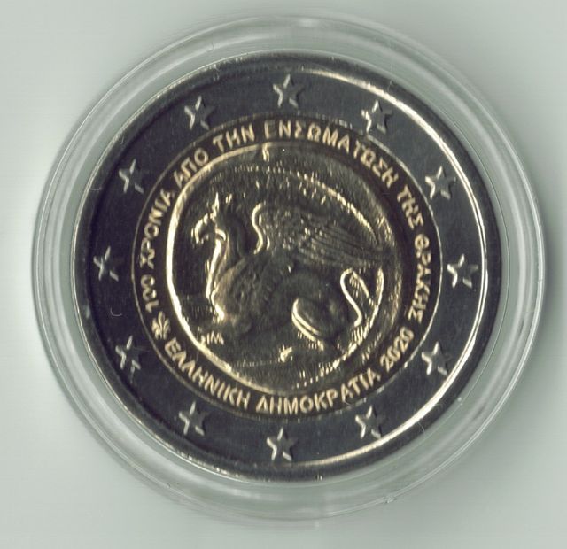 Lote de 12 moedas comemorativas de 2 euros da Grécia UNC