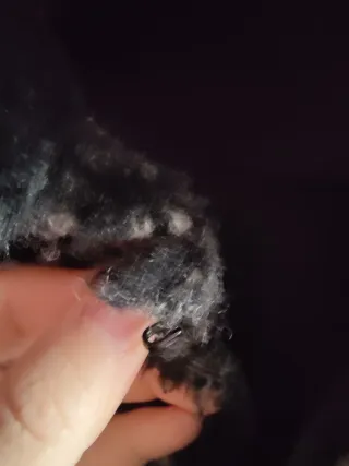 Mantella con cappuccio grigia e nera