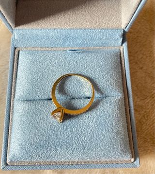 Anillo Oro 18k Compromiso Diamantes