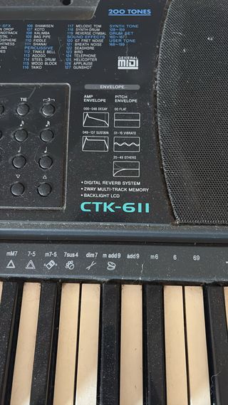 Órgano Casio CTK-611 con funda