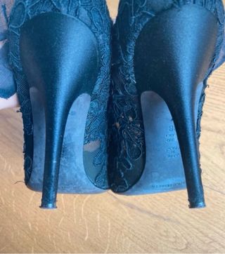 Alberta Ferretti Décolleté Pizzo Raso Nero/