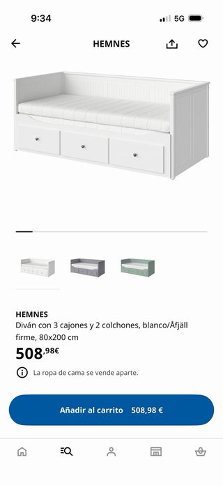 Cama nido Ikea Hemnes con colchones