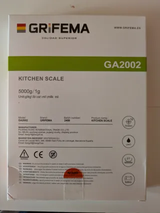 Báscula de cocina GRIFEMA GA2002