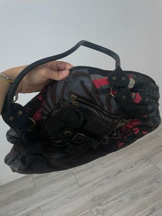 Bolso Desigual Negro y Rosa