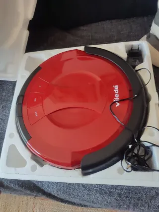 Robot aspirador Vileda rojo para piezas o reparar