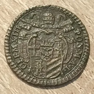 1 Quattrino 1758 Moneta Romana