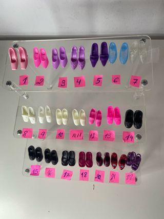 Set di scarpe per bambole Barbie anni 70/80/90
