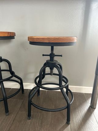 Sgabelli industrial ferro e legno