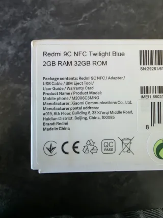 Xiaomi Redmi 9C 32GB Azul