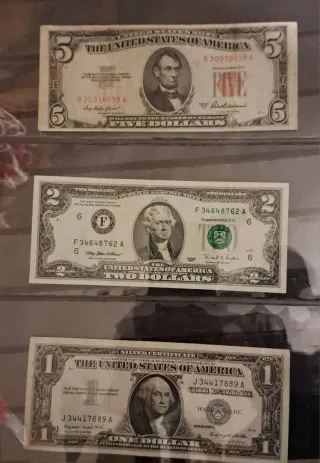 Lotto 3 Dollari USA: 1, 2, 5