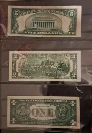 Lotto 3 Dollari USA: 1, 2, 5