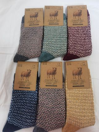 6 Pares Calcetines Lana Mujer Talla 35-40