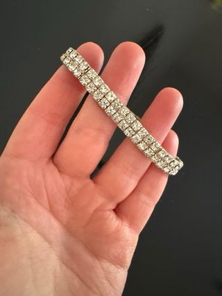 Bracciale con strass argento