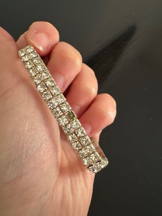 Bracciale con strass argento