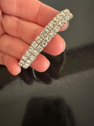 Bracciale con strass argento