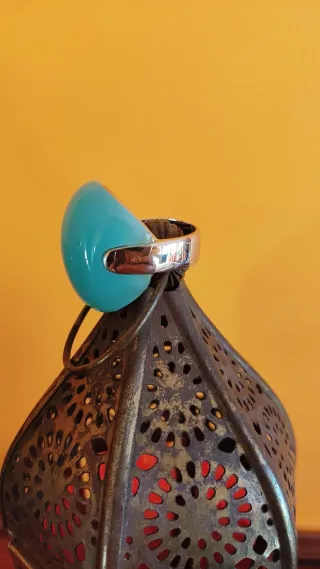 Anillo de Plata con piedra Aguamarina