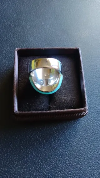 Anillo de Plata con piedra Aguamarina