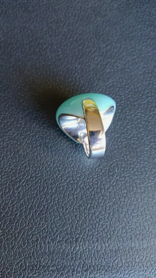 Anillo de Plata con piedra Aguamarina