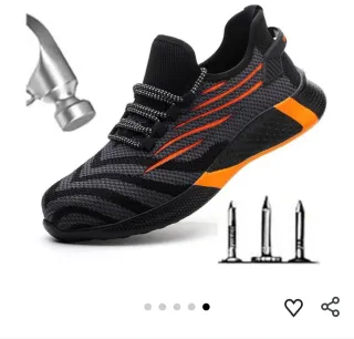 Zapatillas seguridad punta acero gris/naranja