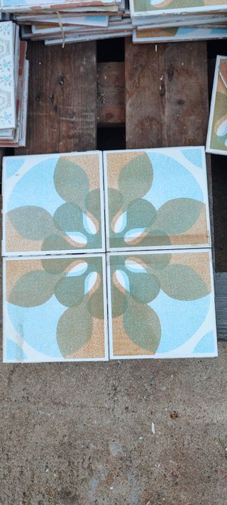 Azulejos retro florales 15x15 cm