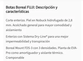 Botas Boreal Fuji Marrones número 44