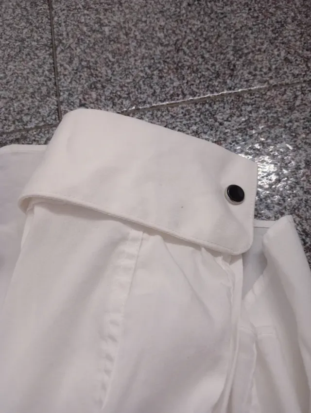 Camisa ZARA Super Slim Fit Blanca Talla M