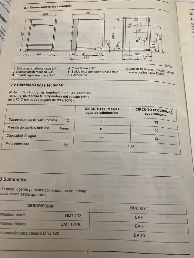 Acumulador De Dietrich GMT 132