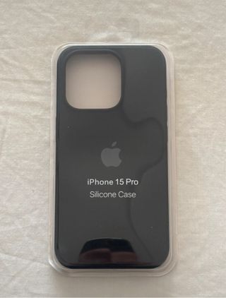 Funda iPhone 15 Pro Silicone Case Negra