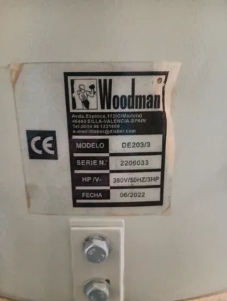 Aspiracion de polvo Woodman